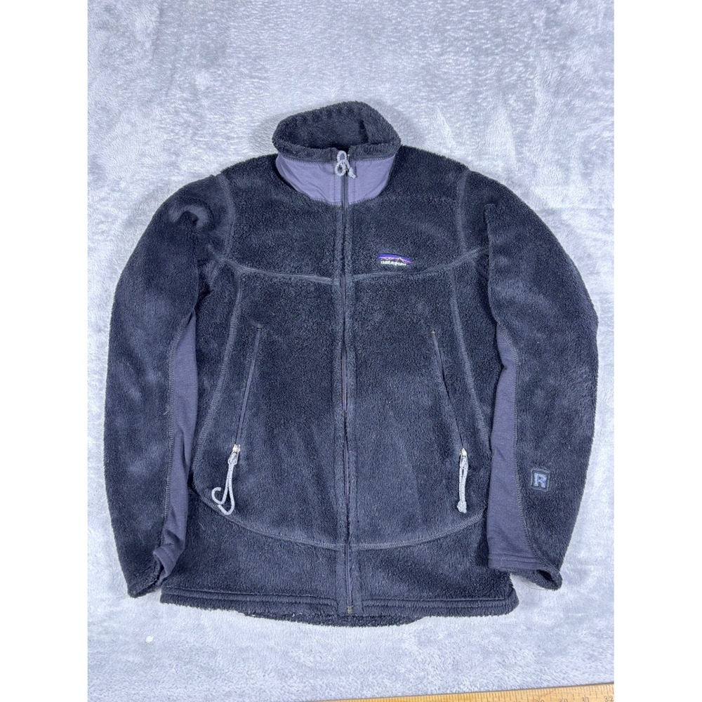 Patagonia Jacket R2 Regulator Womens M Black Full Zip Embroidered